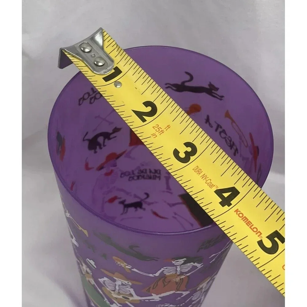 Halloween Dia De Los Muertos Cups Purple Set Of 4